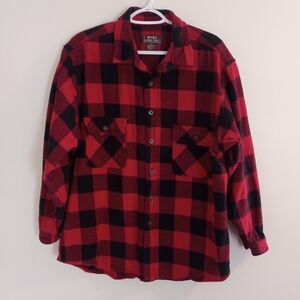 Classic Red and Black Plaid Button-Down Shirt